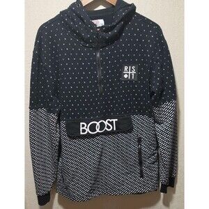 MAO Streetwear Boost Life 1/4 Zip Urban Hip Hop Hoodie Mens Size L